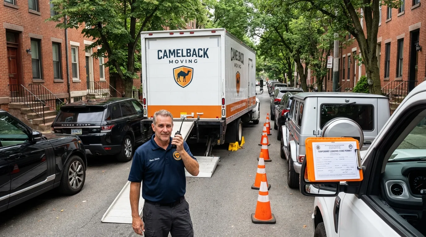 City street loading permit setup in East Brookfield, MA